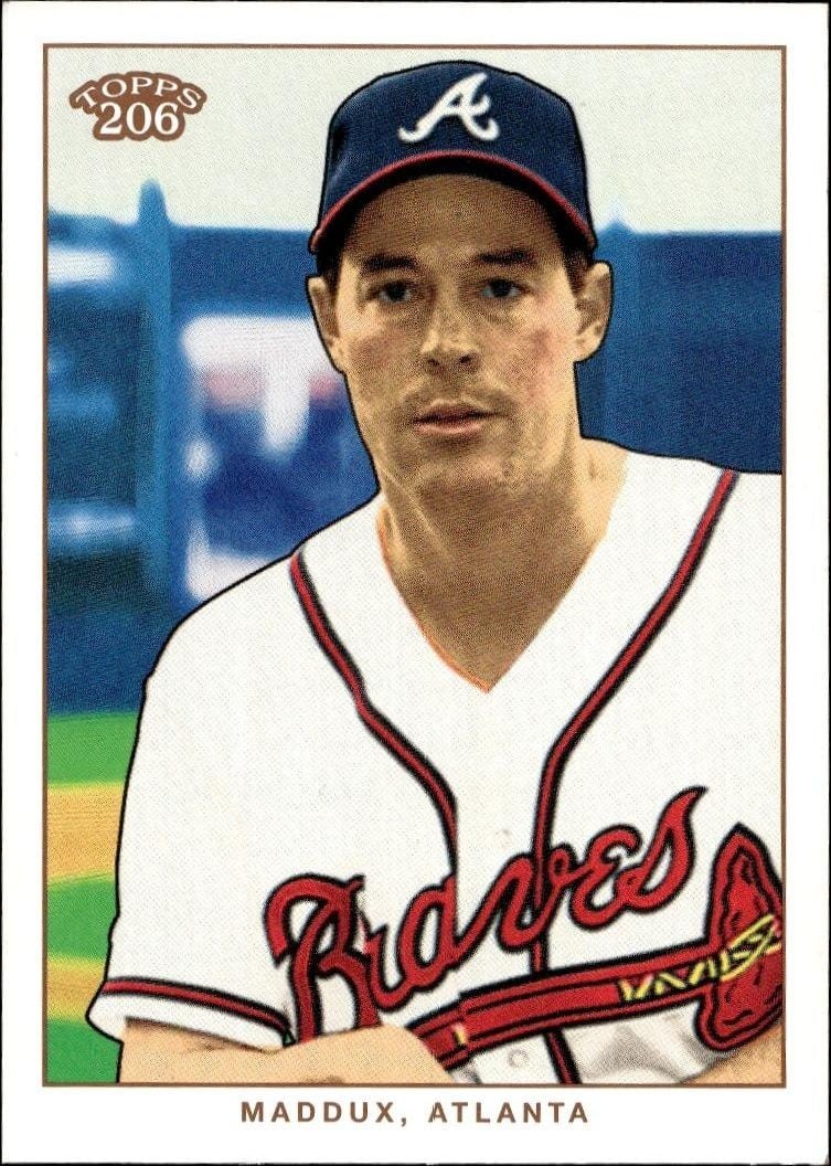2002 Topps T206 Greg Maddux #9 trading card