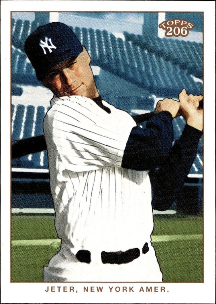 Derek Jeter 2002 Topps 206 Derek Jeter #236 baseball trading card front