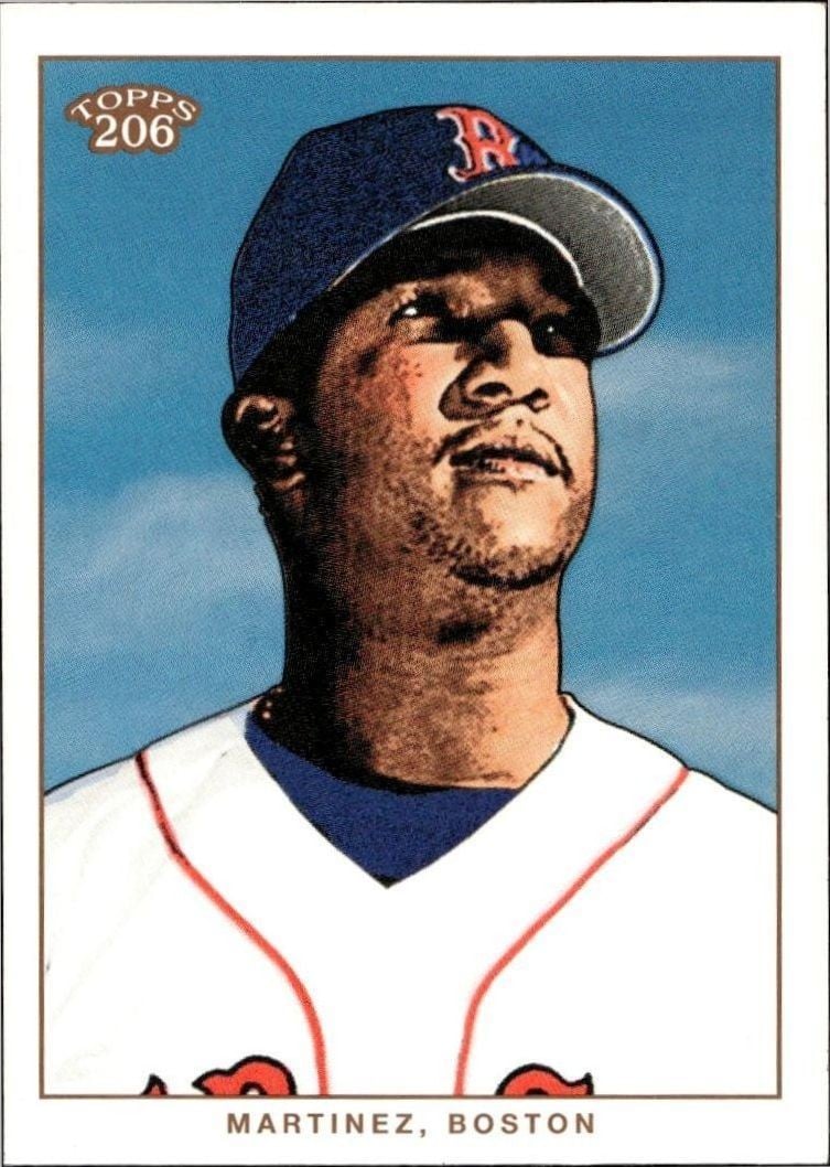 Pedro Martinez 2002 Topps 206 Pedro Martinez #128 baseball trading card front