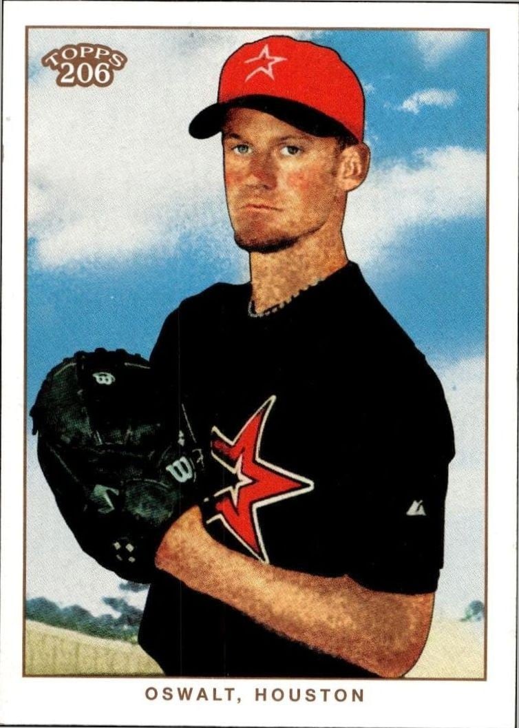 Roy Oswalt 2002 Topps 206 Roy Oswalt #252 baseball trading card front