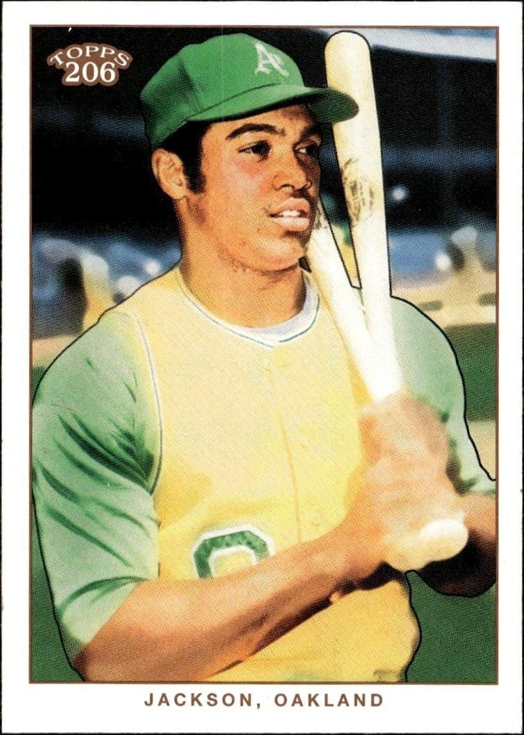 Reggie Jackson 2002 Topps 206 Reggie Jackson #292 baseball trading card front