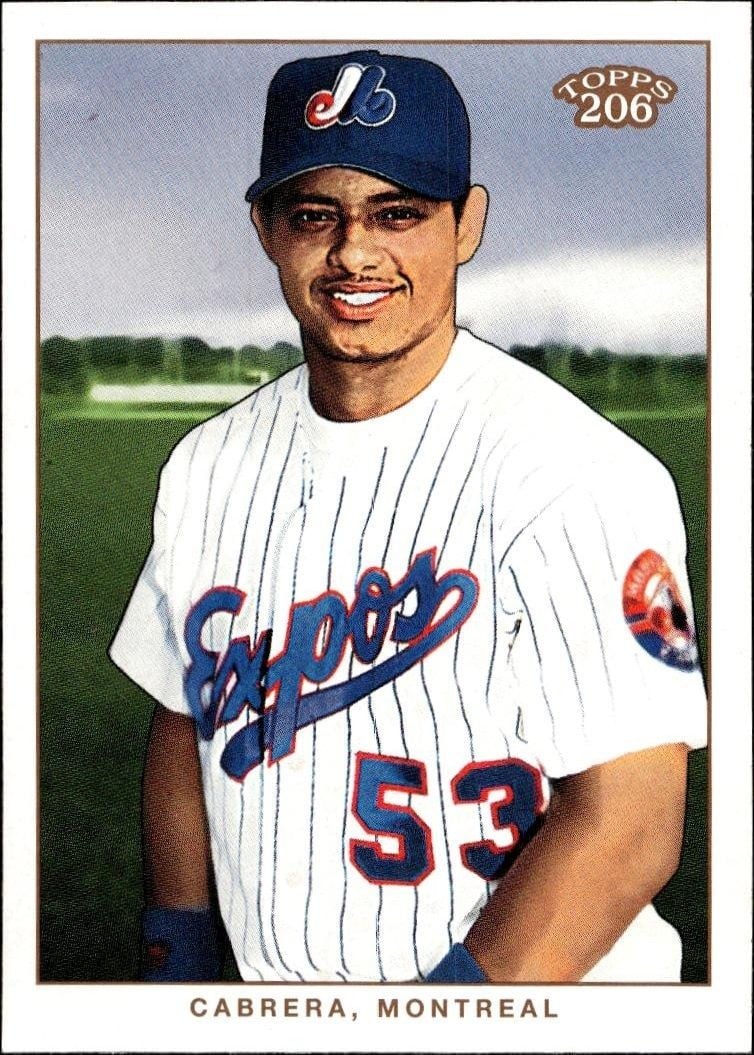 Orlando Cabrera 2002 Topps 206 Orlando Cabrera #211 baseball trading card front