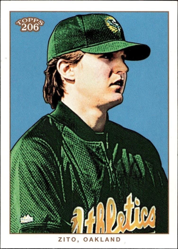 Barry Zito 2002 Topps 206 Barry Zito #58 baseball trading card front