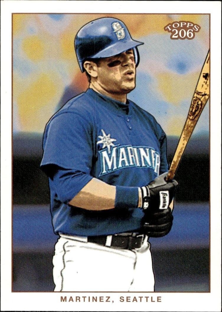 Edgar Martinez 2002 Topps 206 Edgar Martinez #110 baseball trading card front