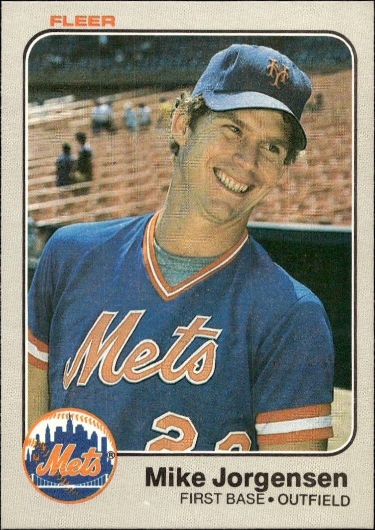 Mike Jorgensen 1983 Fleer Mike Jorgensen #547 baseball trading card front