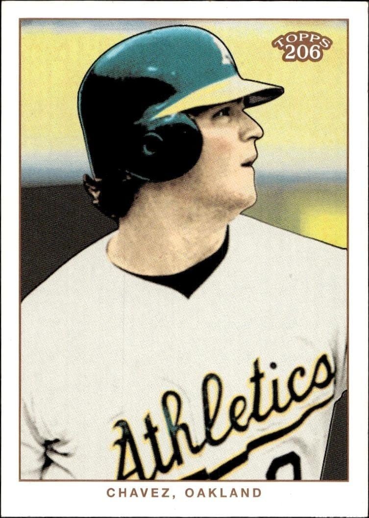 2002 Topps T206 Eric Chavez #81 trading card