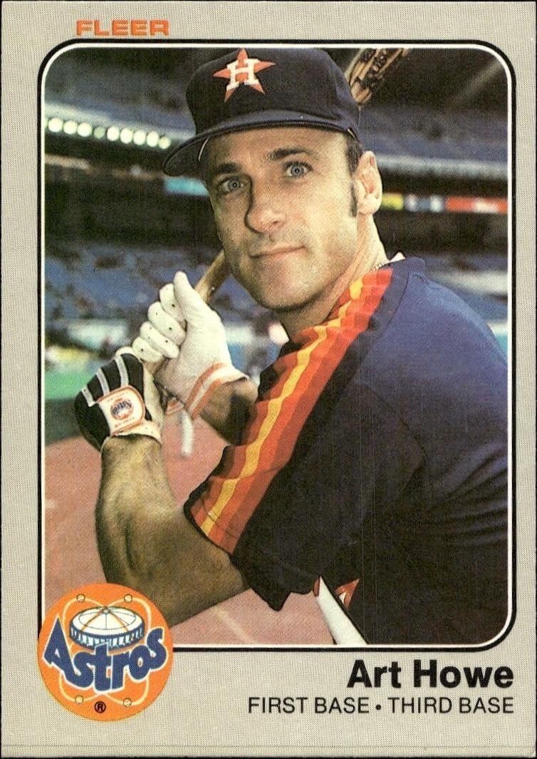 Art Howe 1983 Fleer Art Howe #450 baseball trading card front