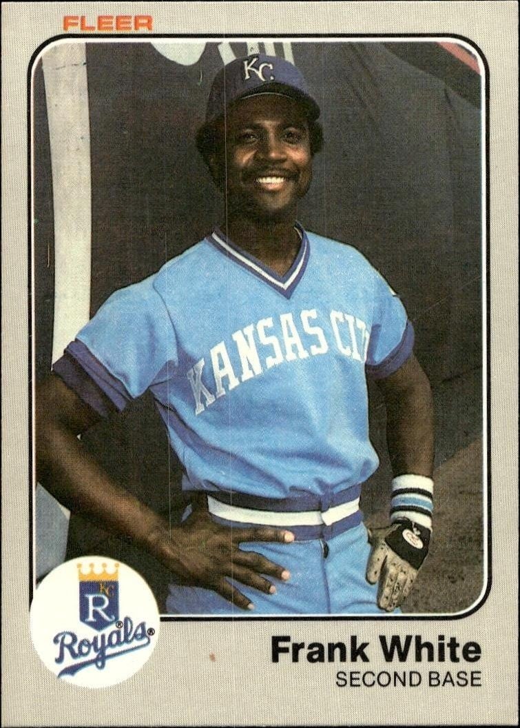 Frank White 1983 Fleer Frank White #127 baseball trading card front