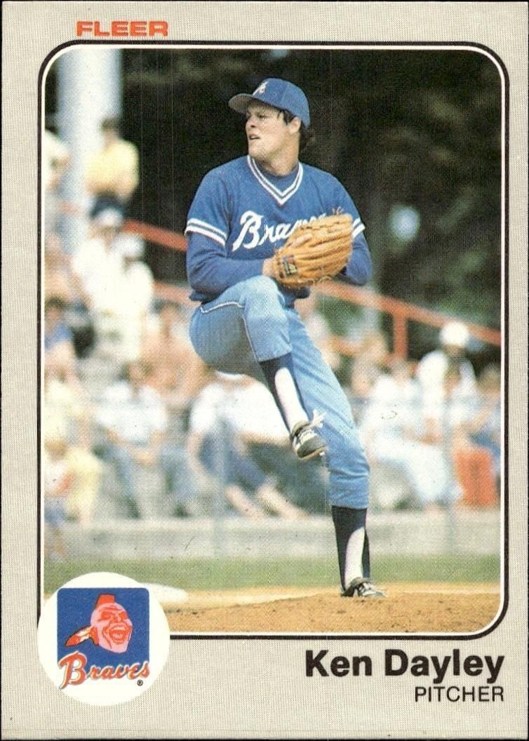 Ken Dayley 1983 Fleer Ken Dayley #135 baseball trading card front