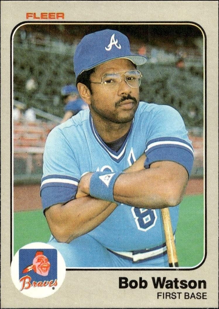 Bob Watson 1983 Fleer Bob Watson #151 baseball trading card front