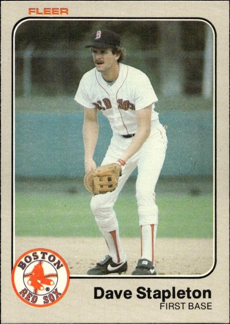Dave Stapleton 1983 Fleer Dave Stapleton #196 baseball trading card front