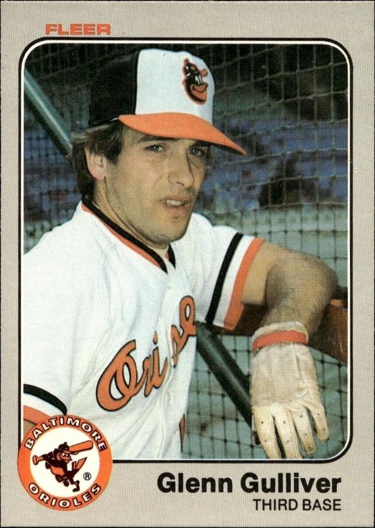 Glenn Gulliver 1983 Fleer Glenn Gulliver #62 baseball trading card front