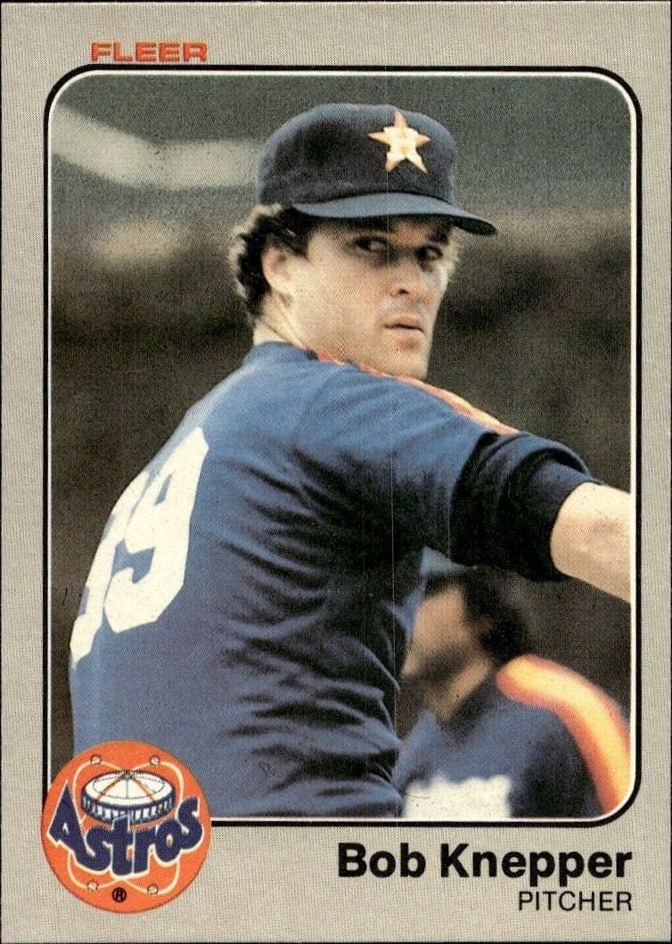 Bob Knepper 1983 Fleer Bob Knepper #451 baseball trading card front