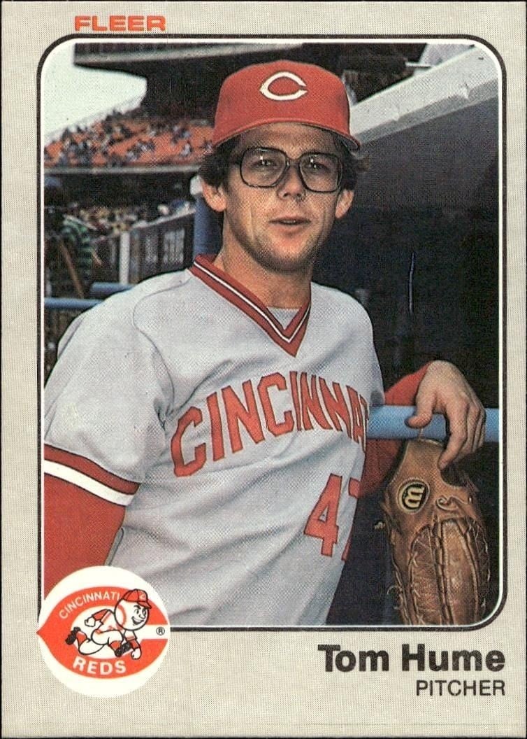 1983 Fleer Tom Hume #593 trading card