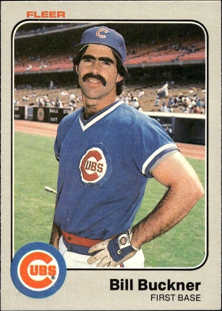 Bill Buckner 1983 Fleer Bill Buckner #492 baseball trading card front