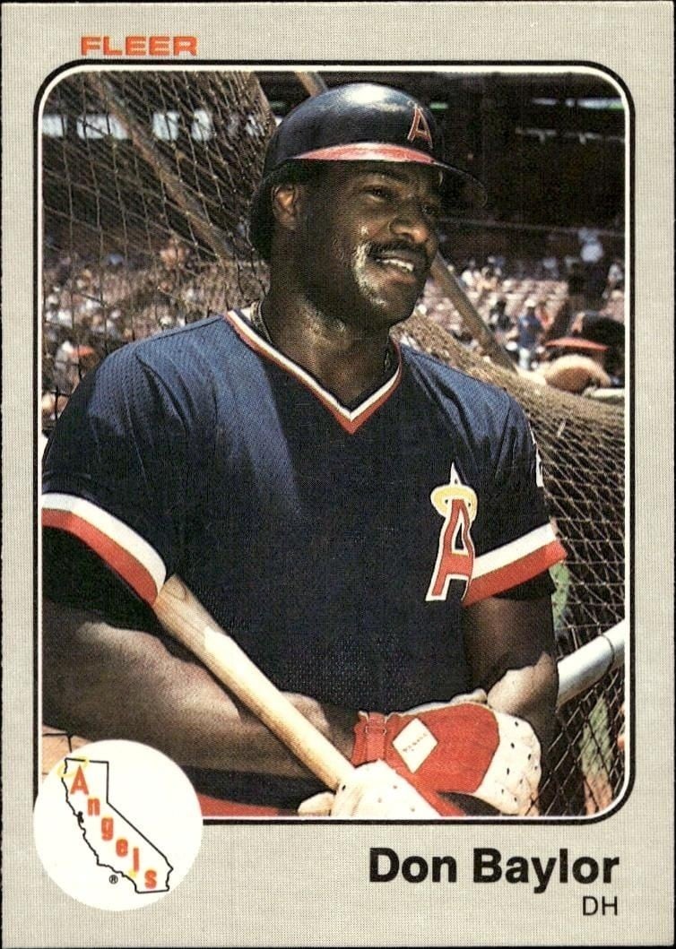 Don Baylor 1983 Fleer Don Baylor #77 baseball trading card front
