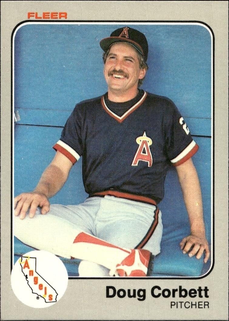 Doug Corbett 1983 Fleer Doug Corbett #83 baseball trading card front