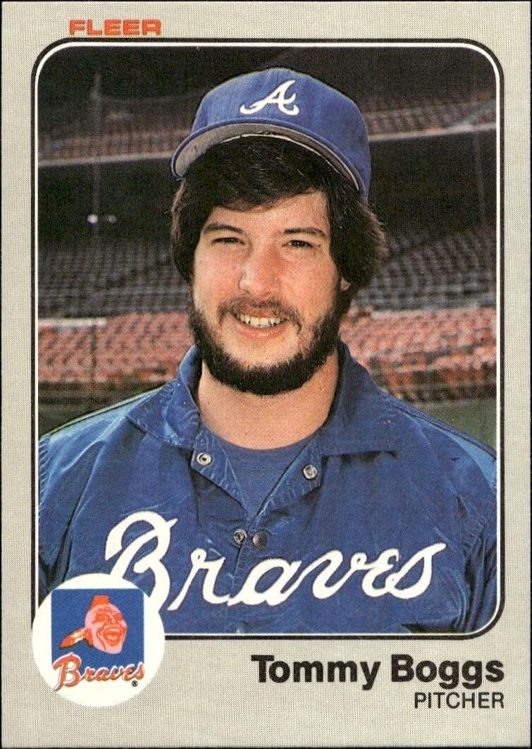 Tommy Boggs 1983 Fleer Tommy Boggs #131 baseball trading card front