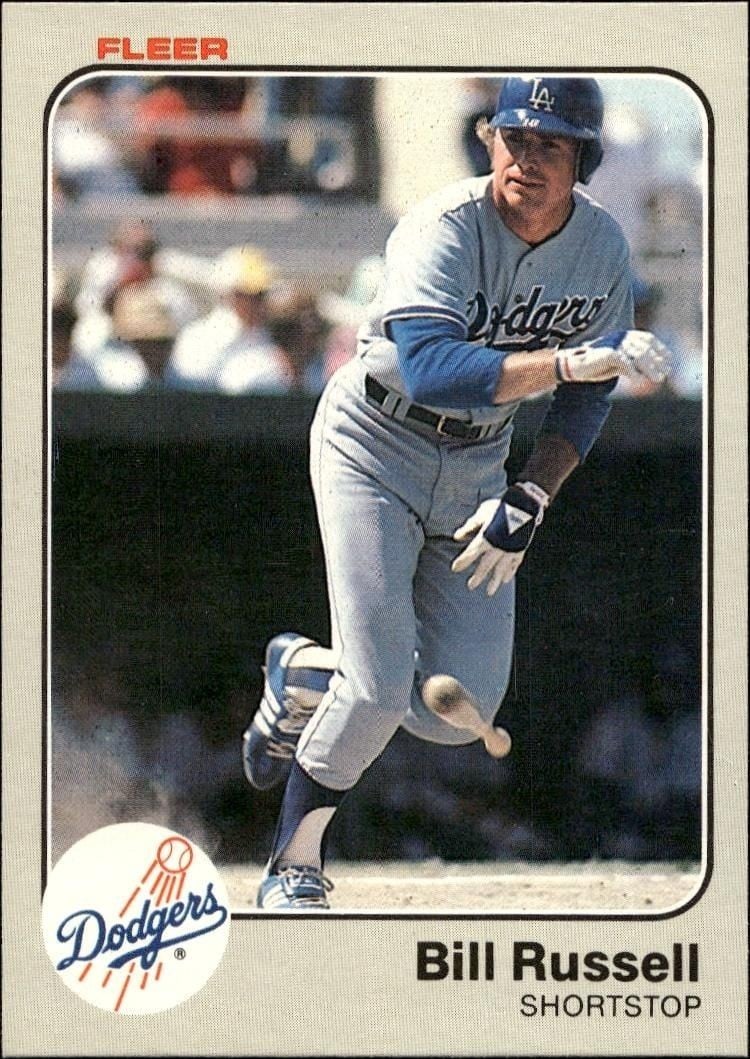 Bill Russell 1983 Fleer Bill Russell #219 baseball trading card front