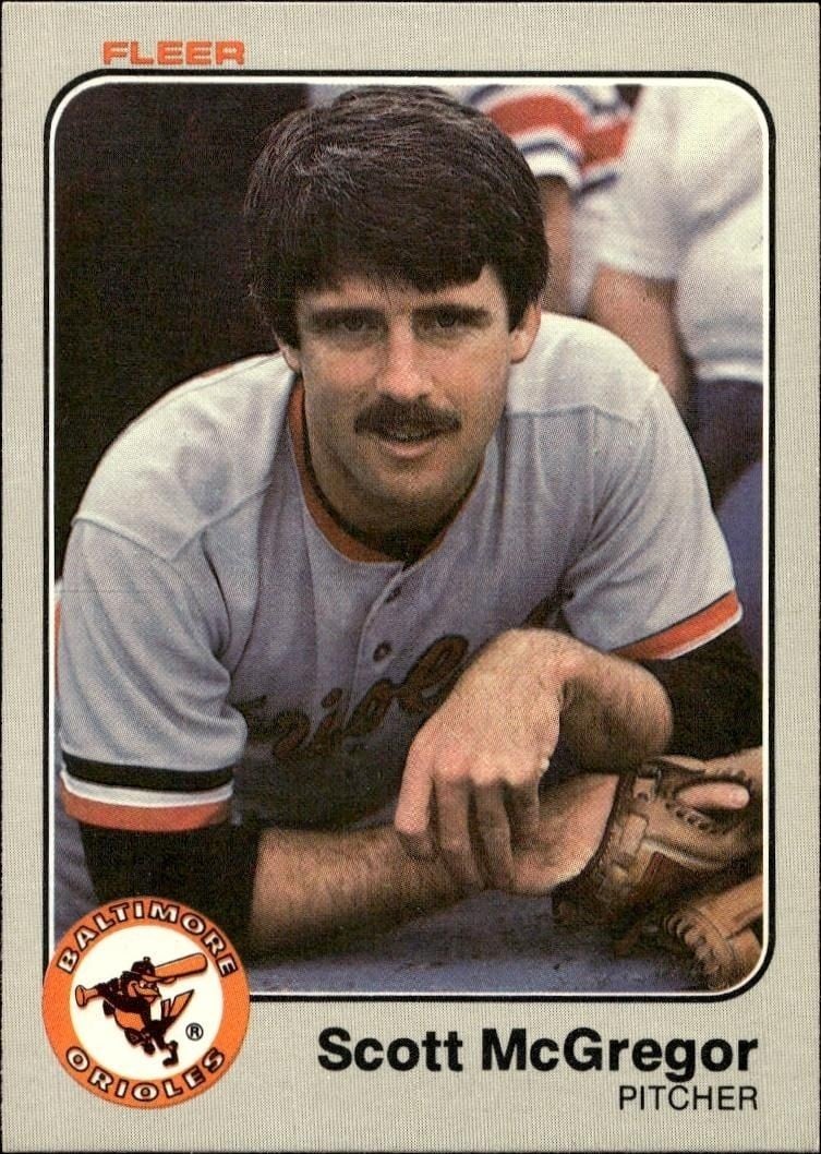 Scott McGregor 1983 Fleer Scott McGregor #66 baseball trading card front