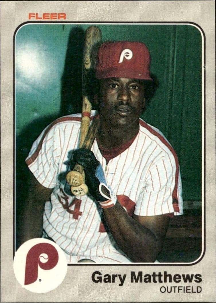 1983 Fleer Gary Matthews #165 trading card