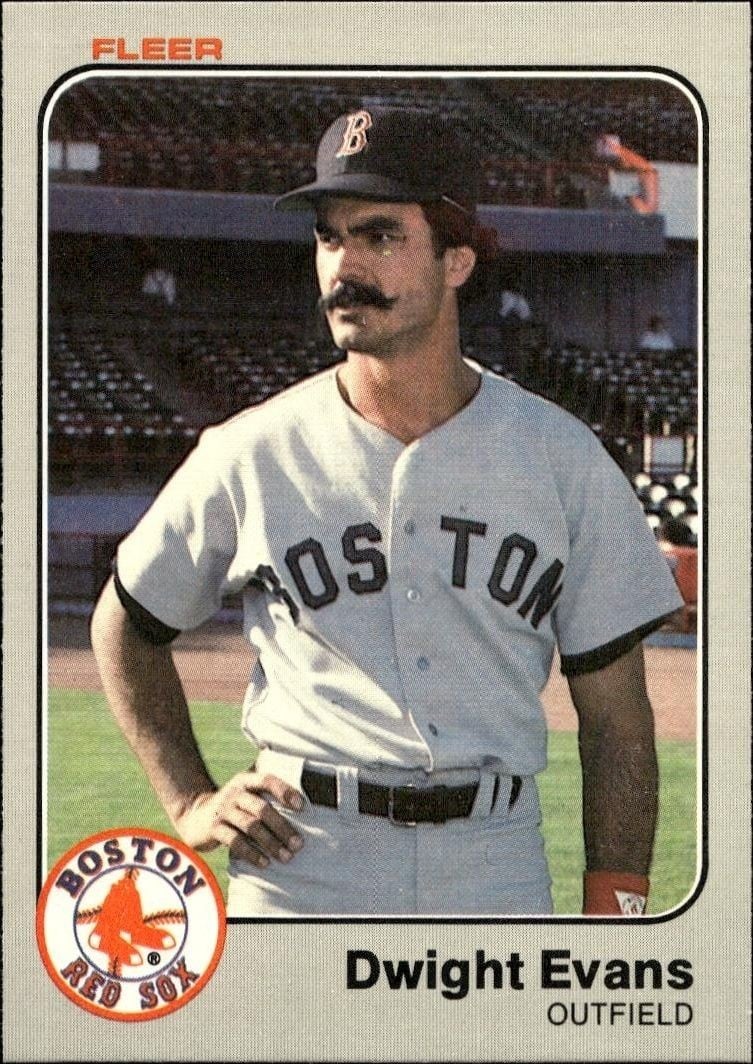 Dwight Evans 1983 Fleer Dwight Evans #183 baseball trading card front