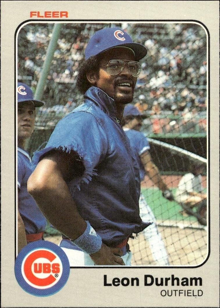 Leon Durham 1983 Fleer Leon Durham #495 baseball trading card front
