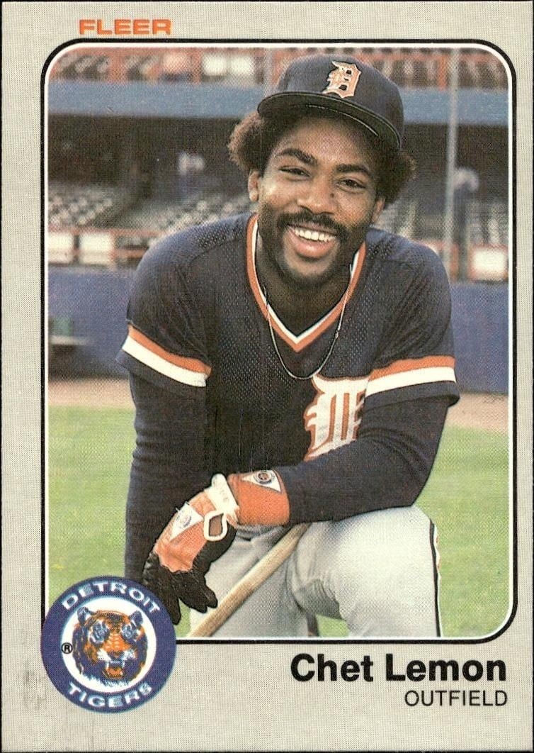 Chet Lemon 1983 Fleer Chet Lemon #335 baseball trading card front