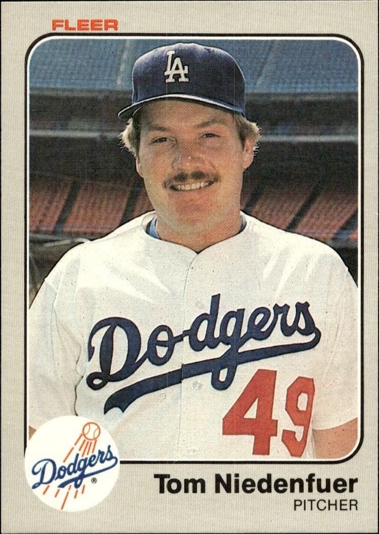 Tom Niedenfuer 1983 Fleer Tom Niedenfuer #214 baseball trading card front