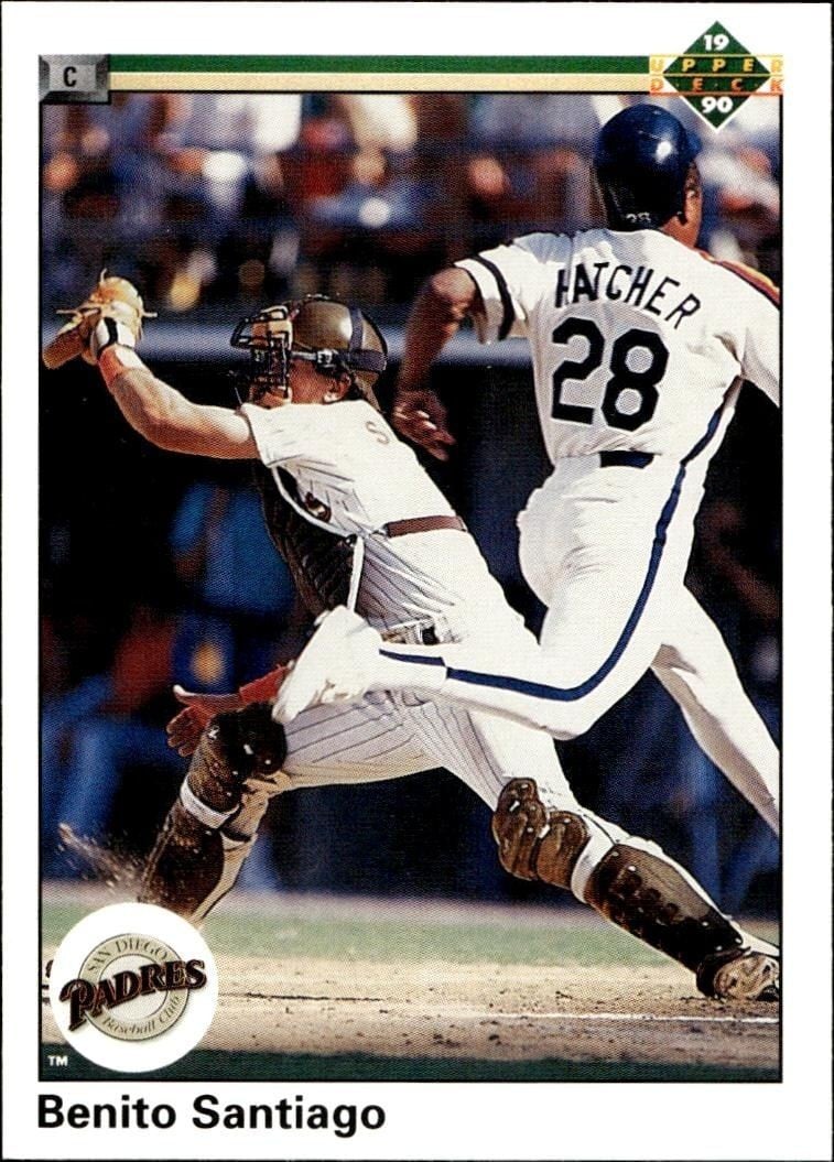 Benito Santiago 1990 Upper Deck Benito Santiago #325 baseball trading card front