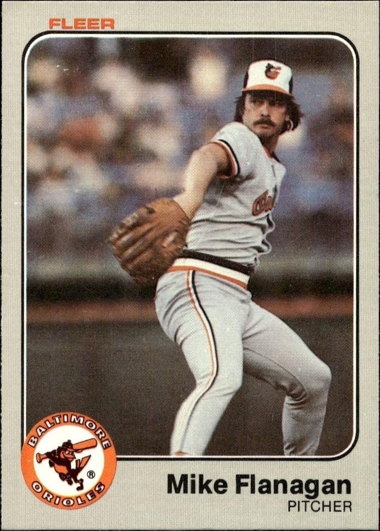 Mike Flanagan 1983 Fleer Mike Flanagan #60 baseball trading card front