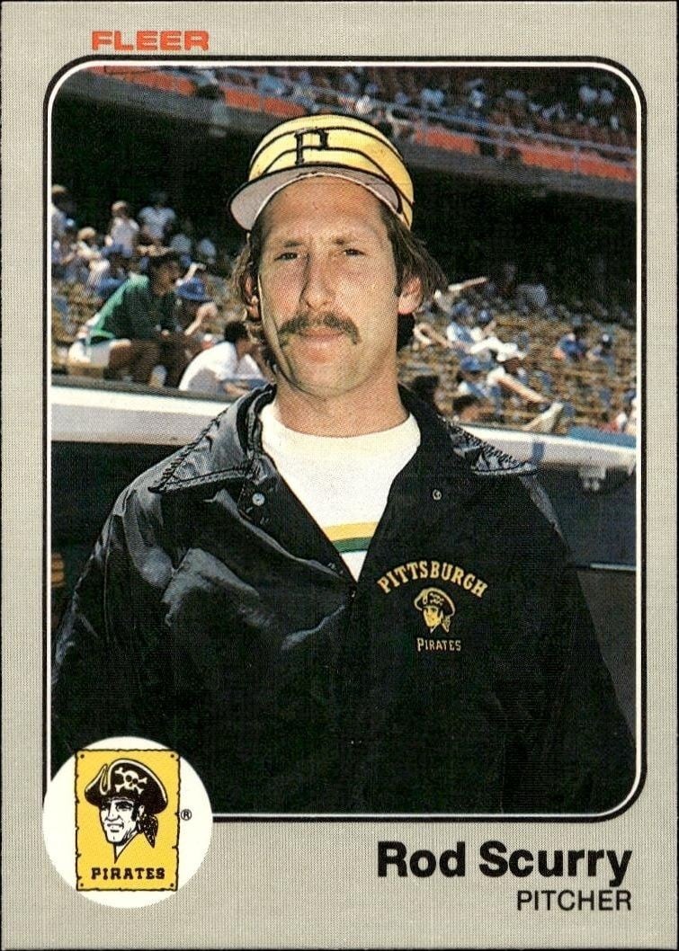 Rod Scurry 1983 Fleer Rod Scurry #322 baseball trading card front