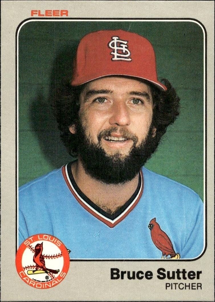 Bruce Sutter 1983 Fleer Bruce Sutter #24 baseball trading card front