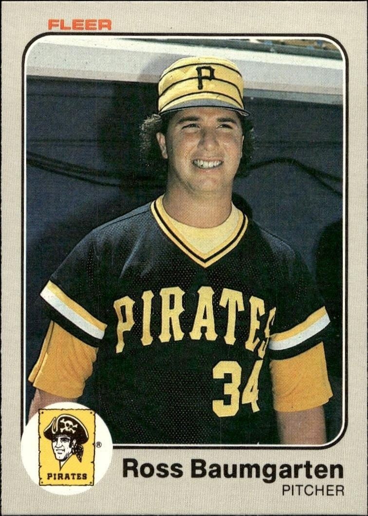 Ross Baumgarten 1983 Fleer Ross Baumgarten #302 baseball trading card front
