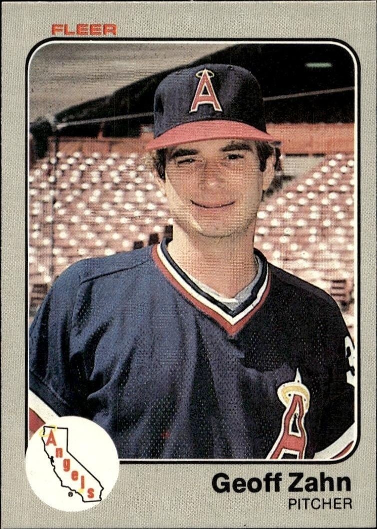 Geoff Zahn 1983 Fleer Geoff Zahn #103 baseball trading card front