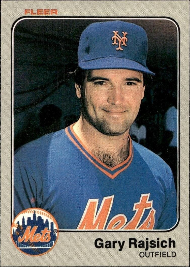 Gary Rajsich 1983 Fleer Gary Rajsich #553 baseball trading card front