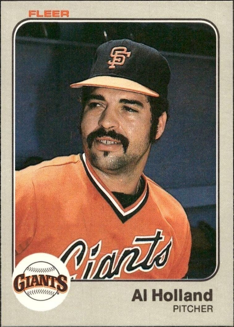 Al Holland 1983 Fleer Al Holland #262 baseball trading card front