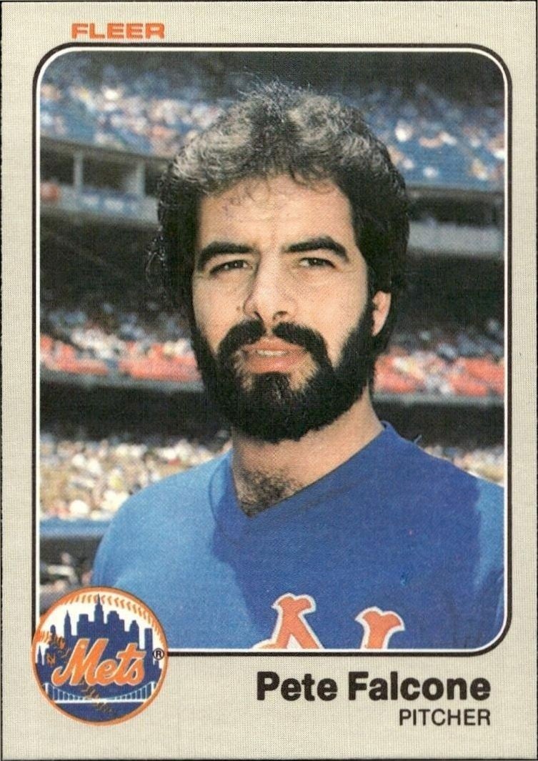 Pete Falcone 1983 Fleer Pete Falcone #541 baseball trading card front