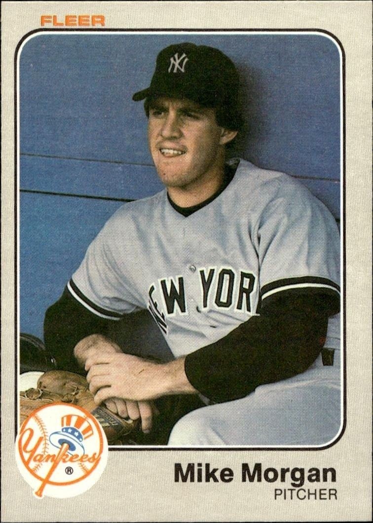 Mike Morgan 1983 Fleer Mike Morgan #388 baseball trading card front
