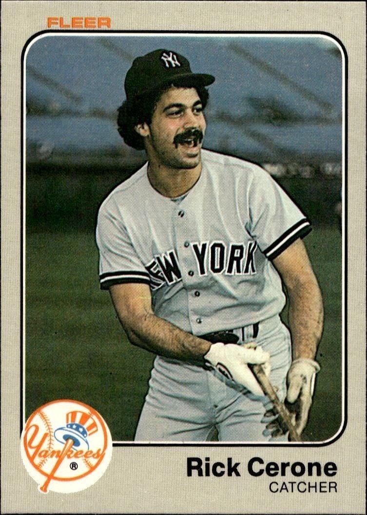 Rick Cerone 1983 Fleer Rick Cerone #376 baseball trading card front