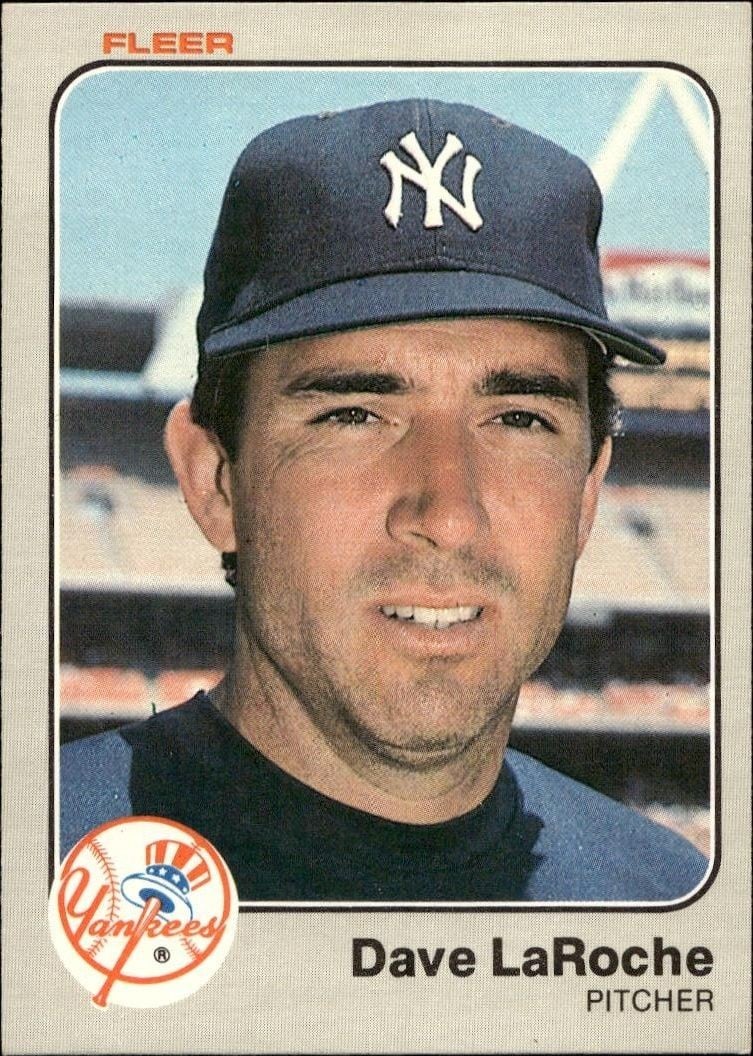 Dave LaRoche 1983 Fleer Dave LaRoche #384 baseball trading card front