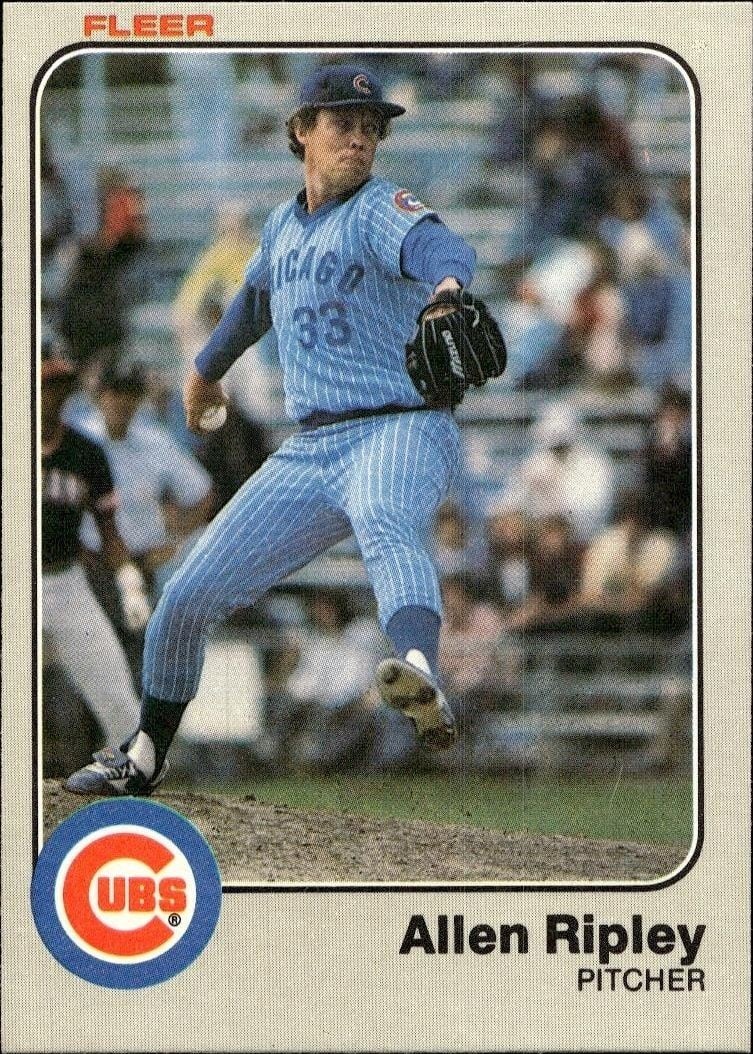 Allen Ripley 1983 Fleer Allen Ripley #506 baseball trading card front
