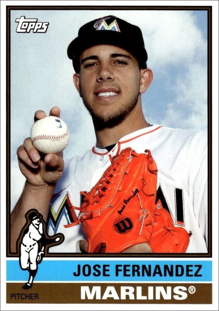 Jose Fernandez 2015 Topps Archives Jose Fernandez #117 baseball trading card front