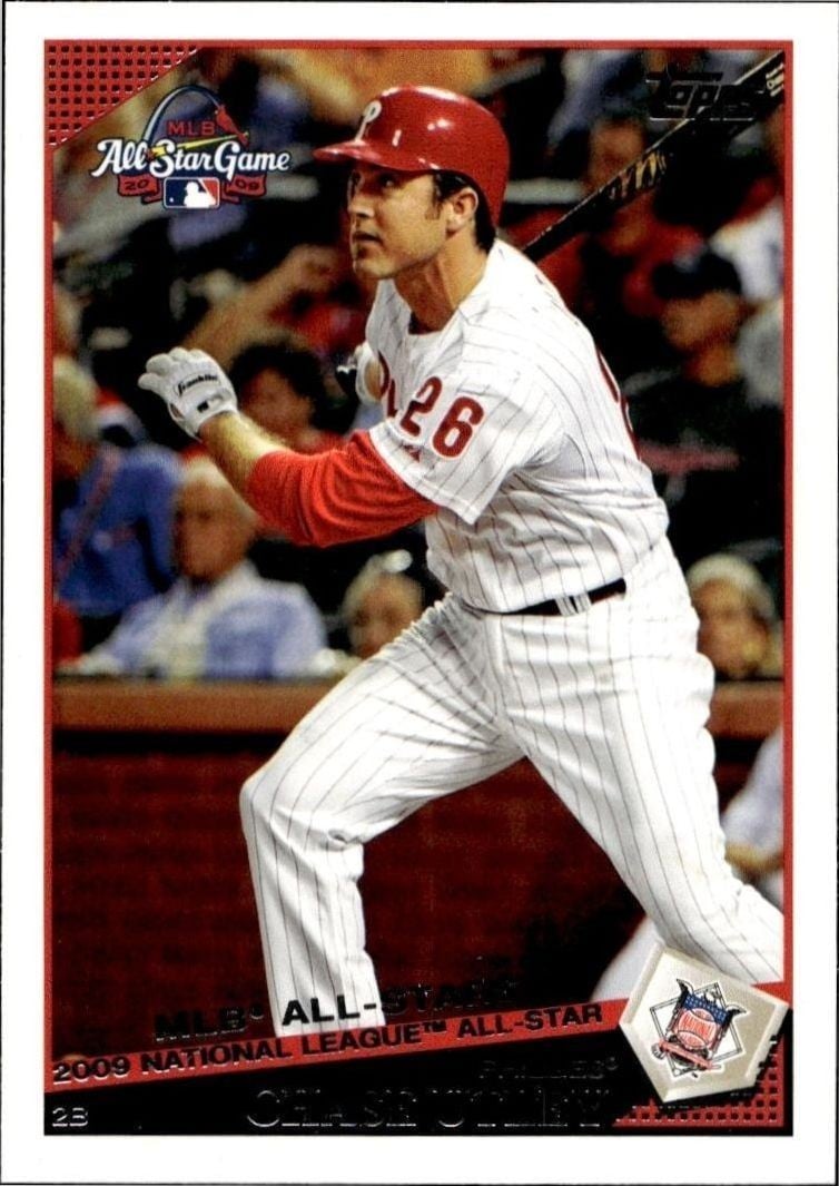 Chase Utley 2009 Topps Updates & Highlights Chase Utley #UH71 baseball trading card front