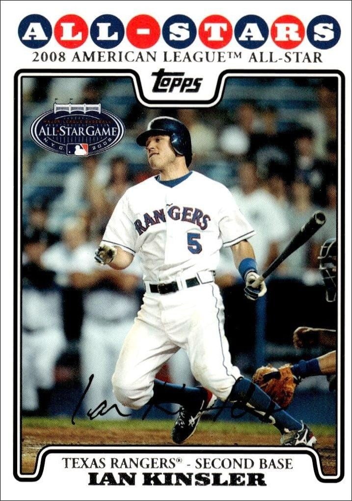Ian Kinsler 2008 Topps Updates & Highlights Ian Kinsler #UH191 baseball trading card front