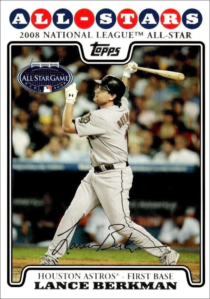 Lance Berkman 2008 Topps Updates & Highlights Lance Berkman #UH25 baseball trading card front