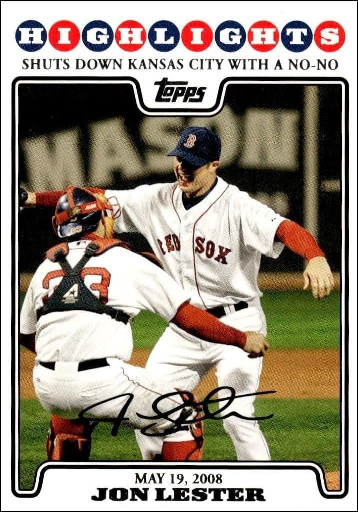 Jon Lester 2008 Topps Updates & Highlights Jon Lester #UH150 baseball trading card front