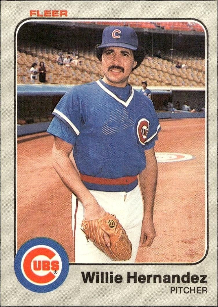 Willie Hernandez 1983 Fleer Willie Hernandez #497 baseball trading card front