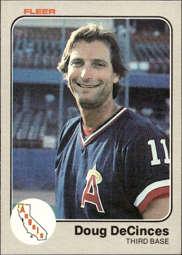 Doug DeCinces 1983 Fleer Doug DeCinces #85 baseball trading card front
