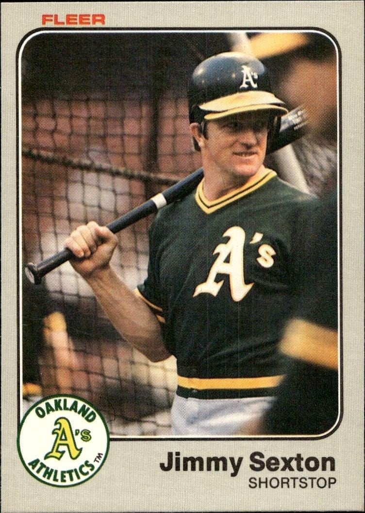 Jimmy Sexton 1983 Fleer Jimmy Sexton #533 baseball trading card front
